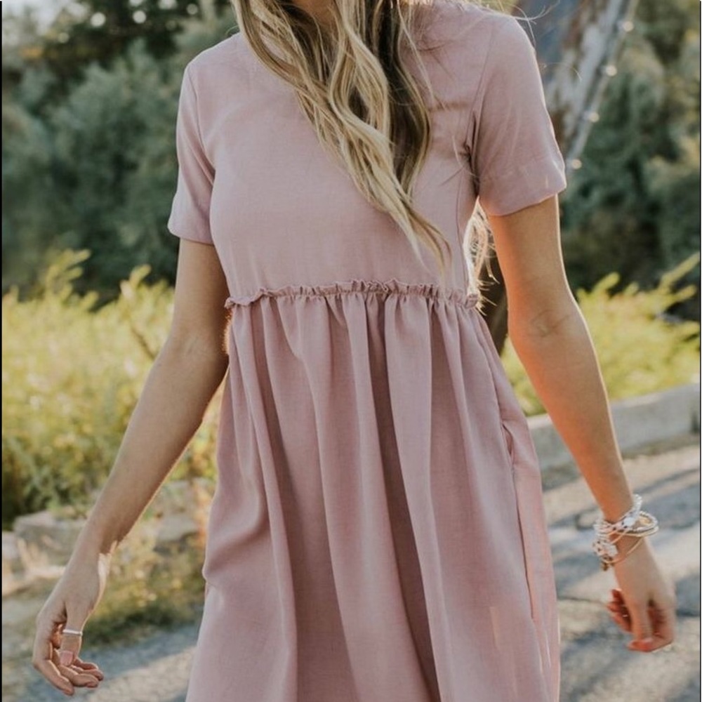 Pink Roolee Midi Dress